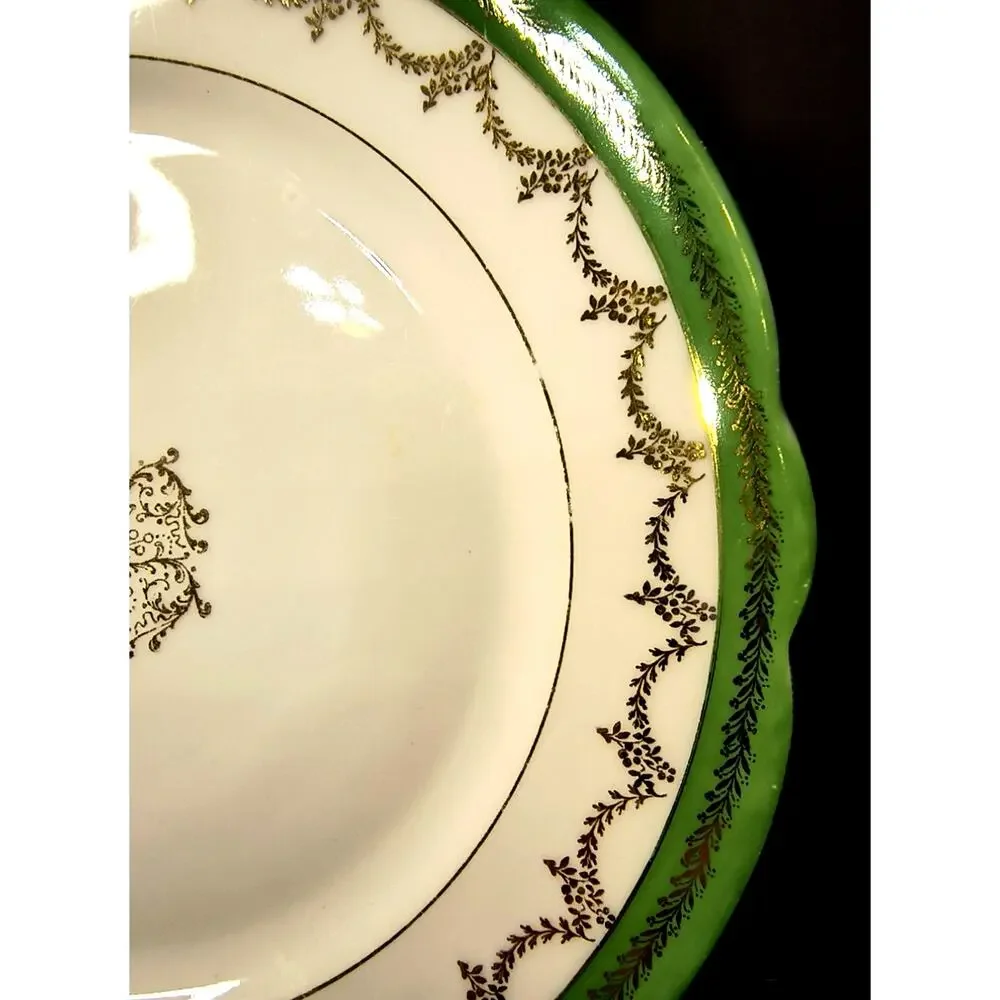 1908.  Porcelain Bread or Dessert Plate Imperial Crown China Austria Bawo Dotter